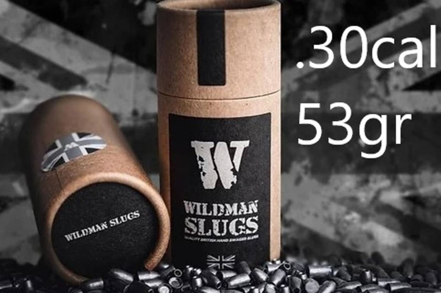 GAME-ON 5.5Mm&.22&&6.35Mm&.25 | Wildman Flat Base Slugs Til Luftvpen 7.62Mm(.30) - 53Gr 100Stk