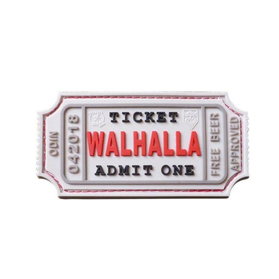 GAME-ON Patches | Patch - Large Walhalla Ticket Rubber - Hvit