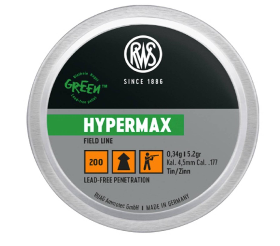 GAME-ON 4.5Mm&.177 & Pellets | Rws - 4.5Mm Hypermax Pellets Til Luftvpen - 200Stk