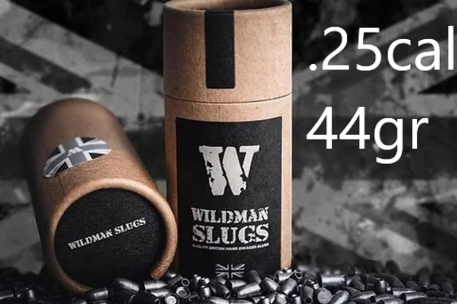 GAME-ON 5.5Mm&.22&&6.35Mm&.25 | Wildman Flat Base Slugs Til Luftvpen 6.35Mm(.25) - 44Gr 100Stk