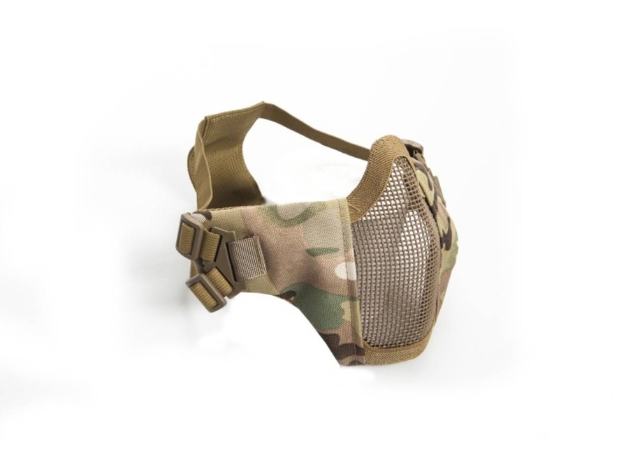 GAME-ON Softgun Masker | Mesh Maske Med Kinnpute - Multicam