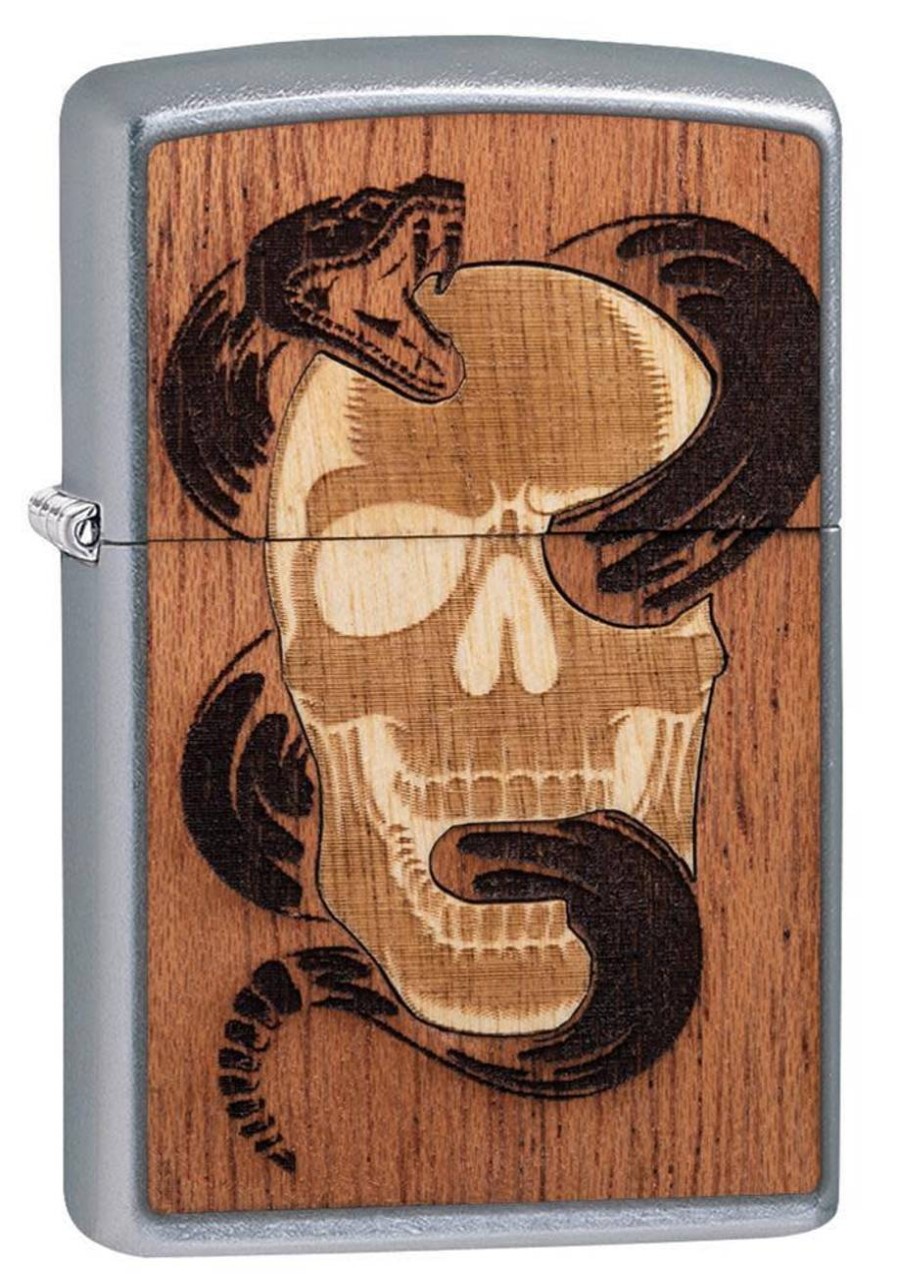 GAME-ON Zippo Lighters | Zippo - Woodchuck Usa Slange Og Hodeskalle - Lighter