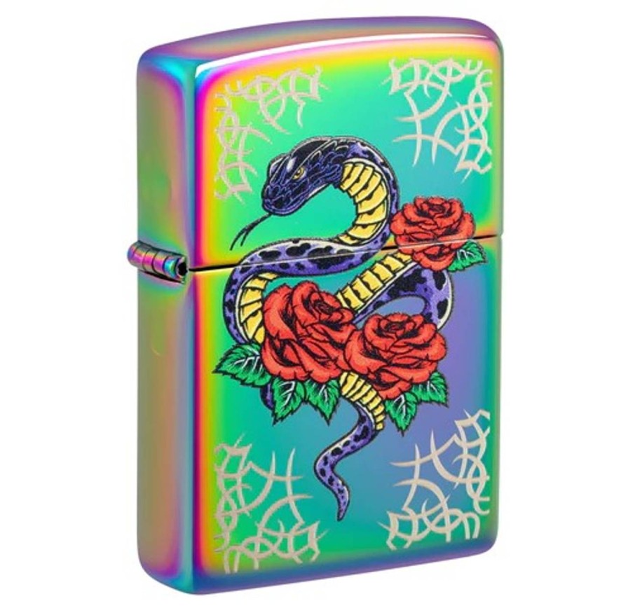 GAME-ON Zippo Lighters | Zippo - Slange Og Rose Design - Lighter