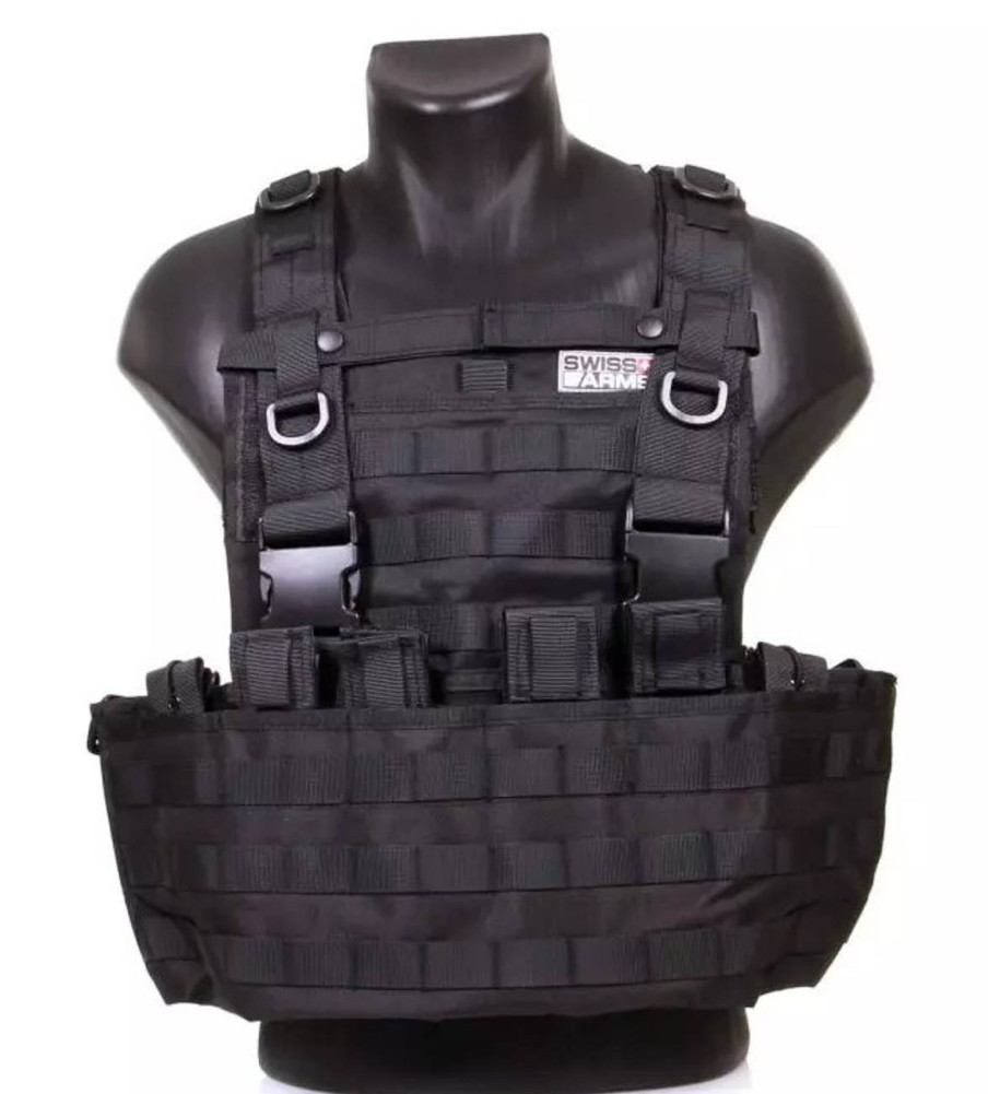 GAME-ON Vester | Swiss Arms Taktisk Molle Vest - Svart