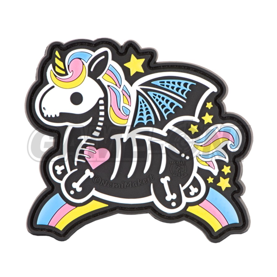 GAME-ON Patches | Skeleton Unicorn Patch - Rainbow