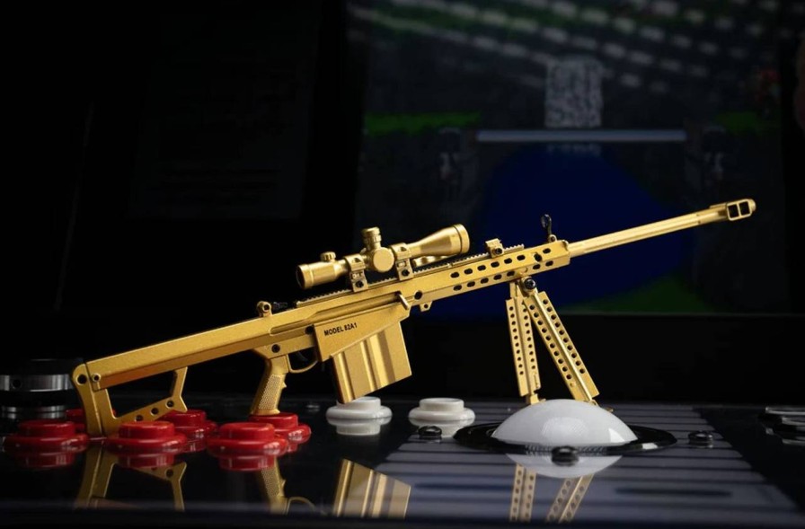 GAME-ON Miniatyrmodeller | Goatguns - Mini Barret .50 - Replika Modell - Gull