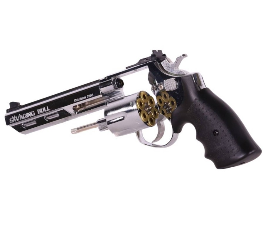 GAME-ON Revolvere | Hfc - Savaging Bull Gassdrevet Softgun Revolver - Slv