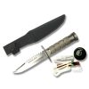 GAME-ON Survivalkniver | Snake Eye - Overlevelseskniv Med Slire - 23Cm I Slv