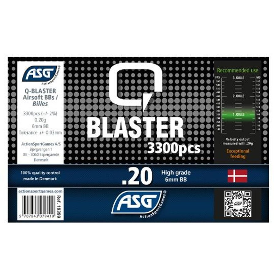 GAME-ON Bb Kuler | Q-Blaster Softgunkuler - 0.20G - 3300Stk