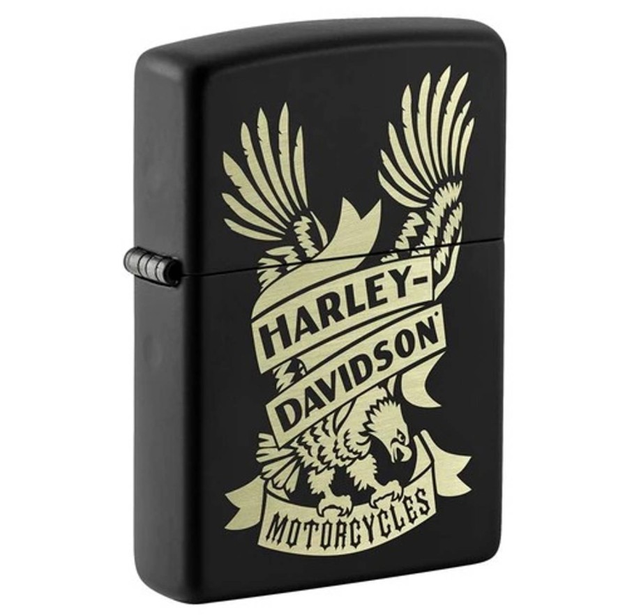 GAME-ON Zippo Lighters | Zippo - Matt Svart Harley Davidsonu00Ae - Lighter