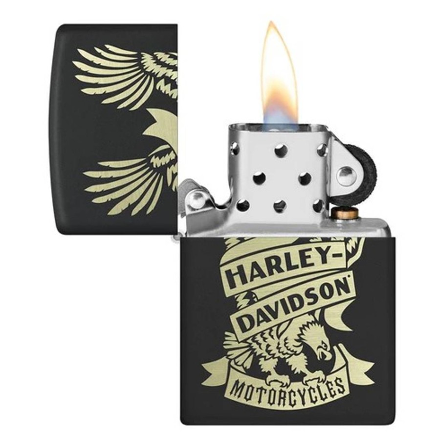 GAME-ON Zippo Lighters | Zippo - Matt Svart Harley Davidsonu00Ae - Lighter