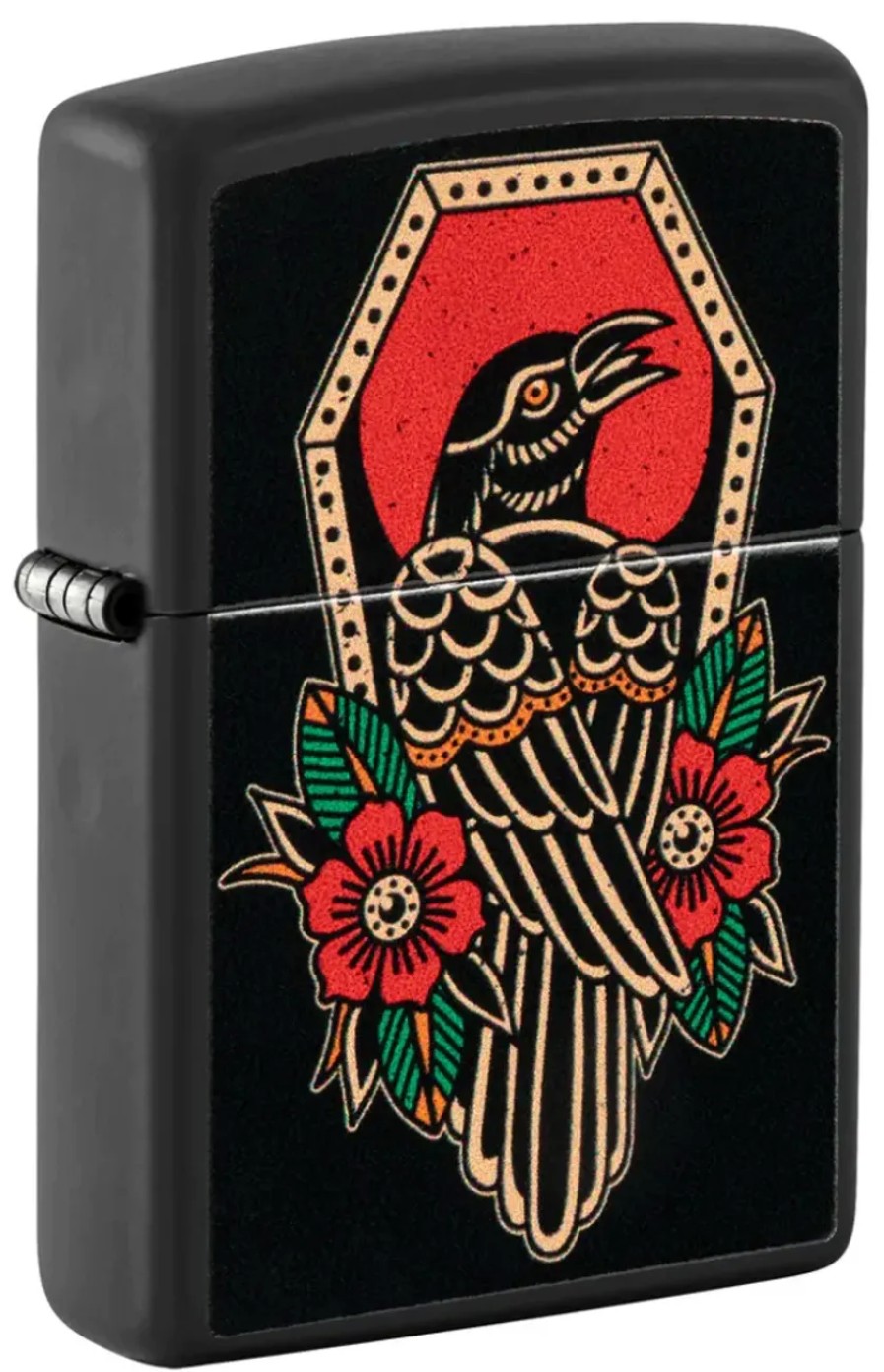 GAME-ON Zippo Lighters | Zippo - Crow Tattoo Design - Lighter