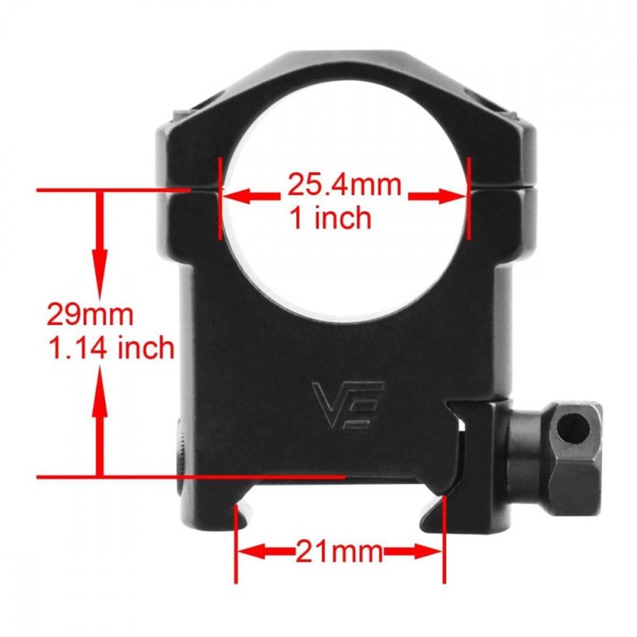 GAME-ON Montasjeringer | Vector - Mark High Profile Mount Rings , U00D825 - 21Mm