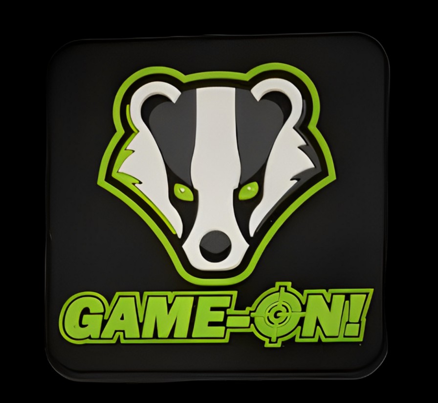 GAME-ON Patches | Patch - Game-On Badger Logo - Pvc - Firkantet