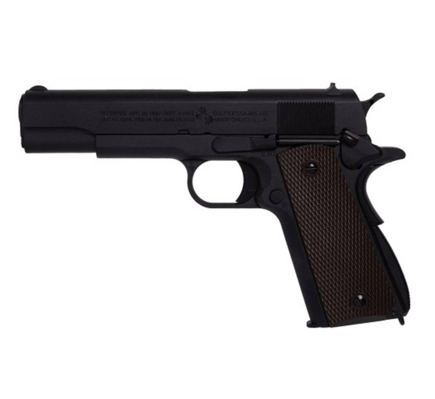 GAME-ON Gass Med Blowback | Colt 1911 Gbb Co2 Full Metall Airsoft Pistol - Svart