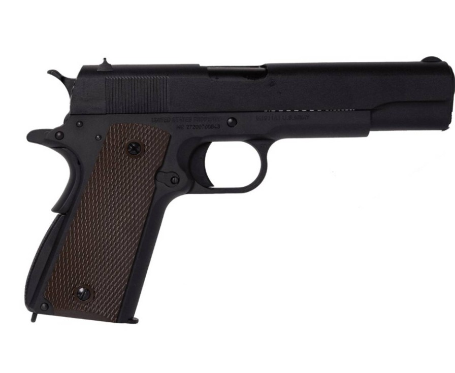 GAME-ON Gass Med Blowback | Colt 1911 Gbb Co2 Full Metall Airsoft Pistol - Svart