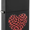 GAME-ON Zippo Lighters | Zippo - Checkered Heart - Lighter