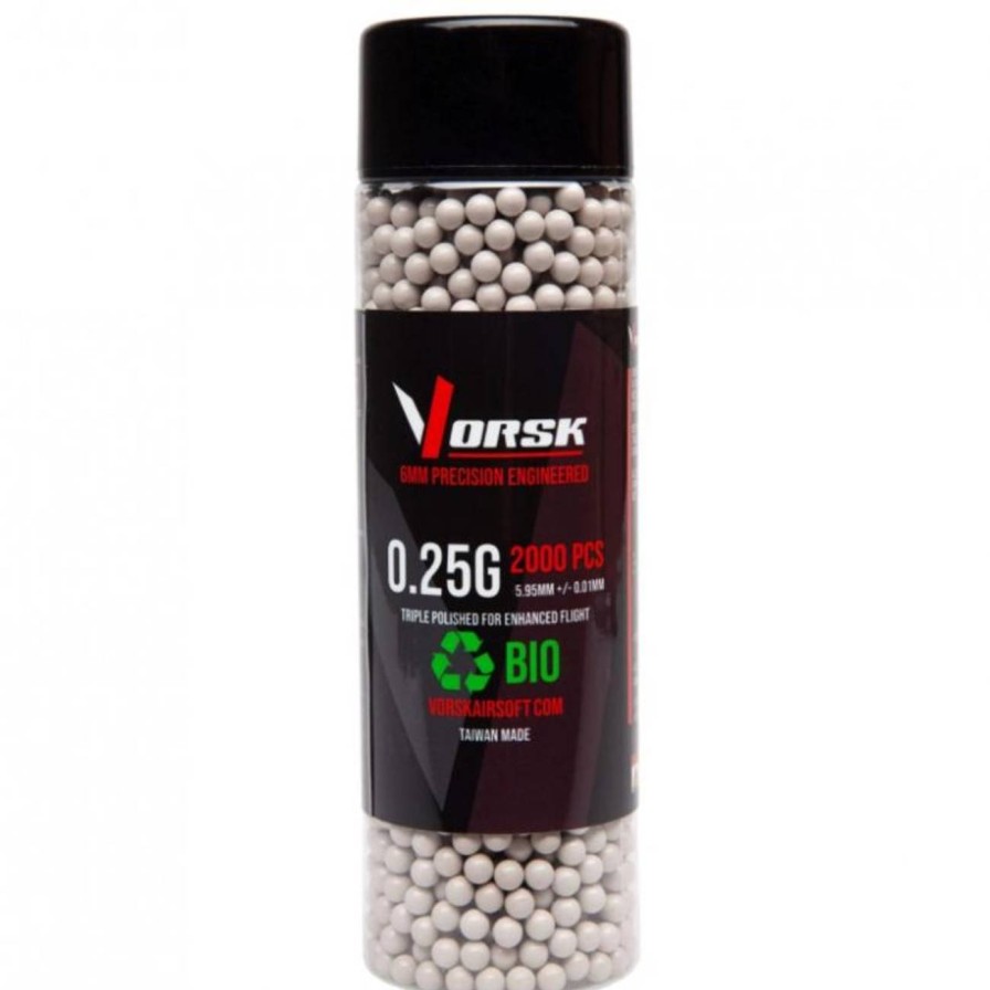 GAME-ON Bio Bb Kuler | Vorsk - 0.25G Softgunkuler - 2000Stk - Bio