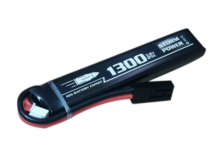 GAME-ON Li&Po Batterier | Li-Po 7.4V Gen2 Batteri - 1300Mah 25C - Stock Tube