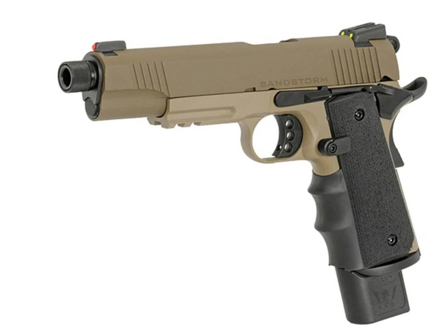 GAME-ON Gass Med Blowback | Aa - 1911 Sandtstorm Gassdrevet Softgun Pistol - Tan/Desert