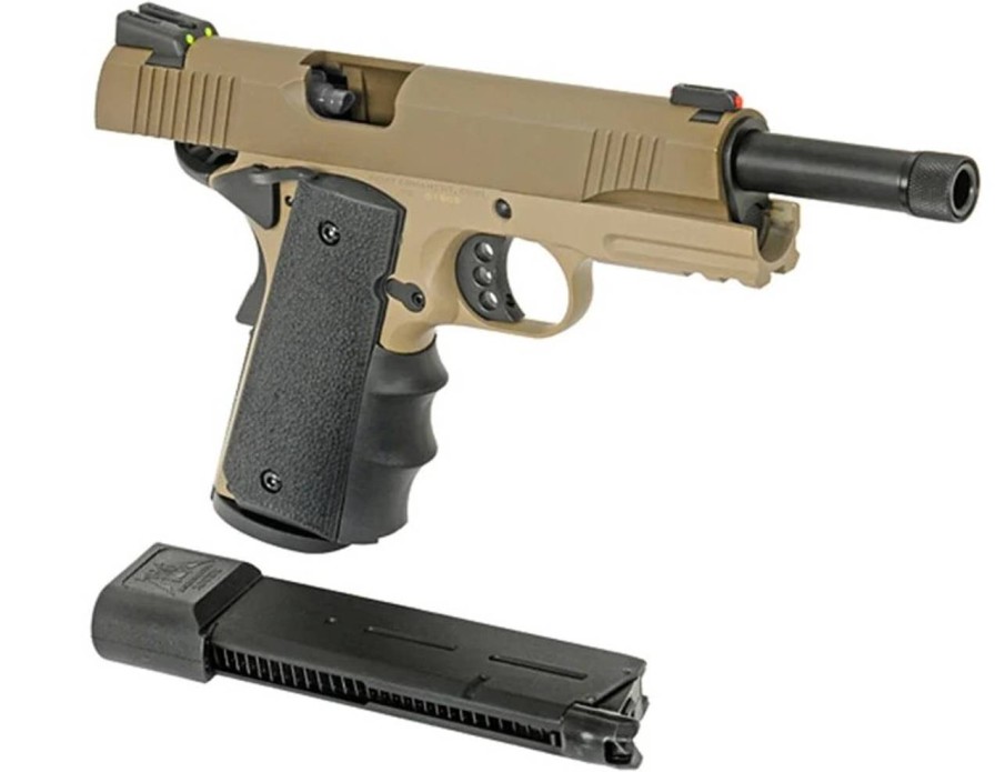 GAME-ON Gass Med Blowback | Aa - 1911 Sandtstorm Gassdrevet Softgun Pistol - Tan/Desert