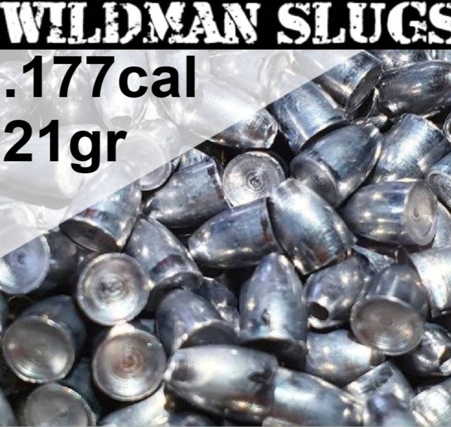 GAME-ON 4.5Mm&.177 & Pellets | Wildman Flat Base Slugs Til Luftvpen 4.5Mm (.177) - 21Gr 200Stk