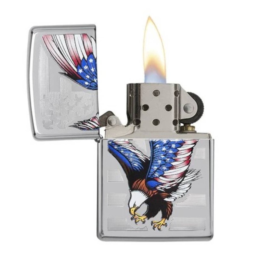 GAME-ON Zippo Lighters | Zippo - Eagle Usa Flagg - Lighter