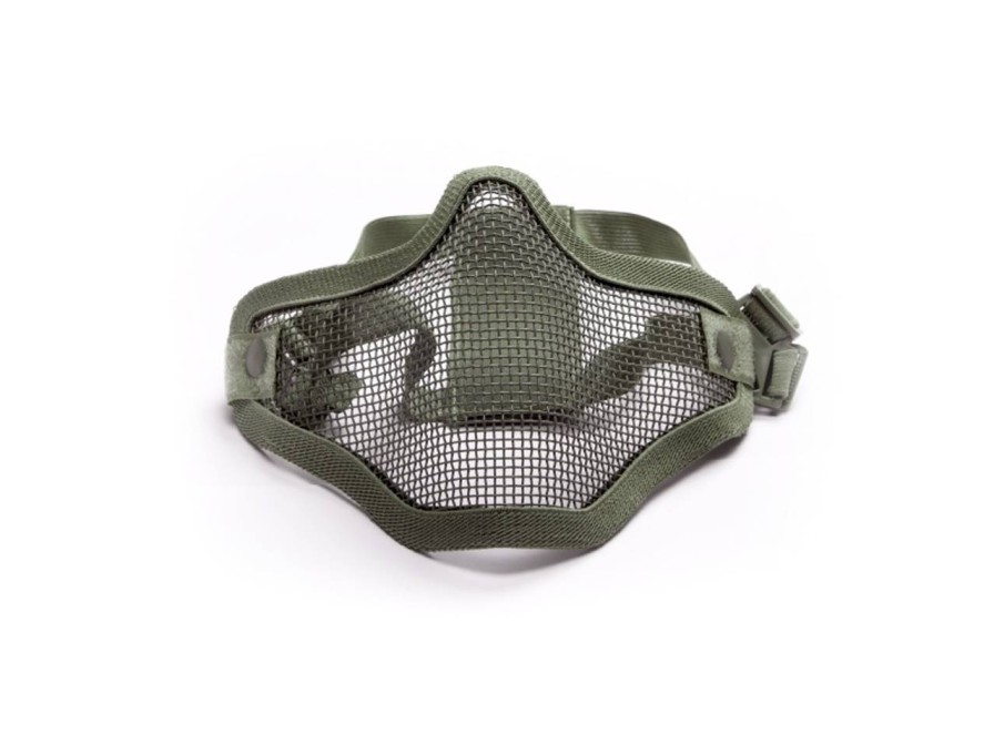 GAME-ON Softgun Masker | Mesh Maske Med Gitter - Olive