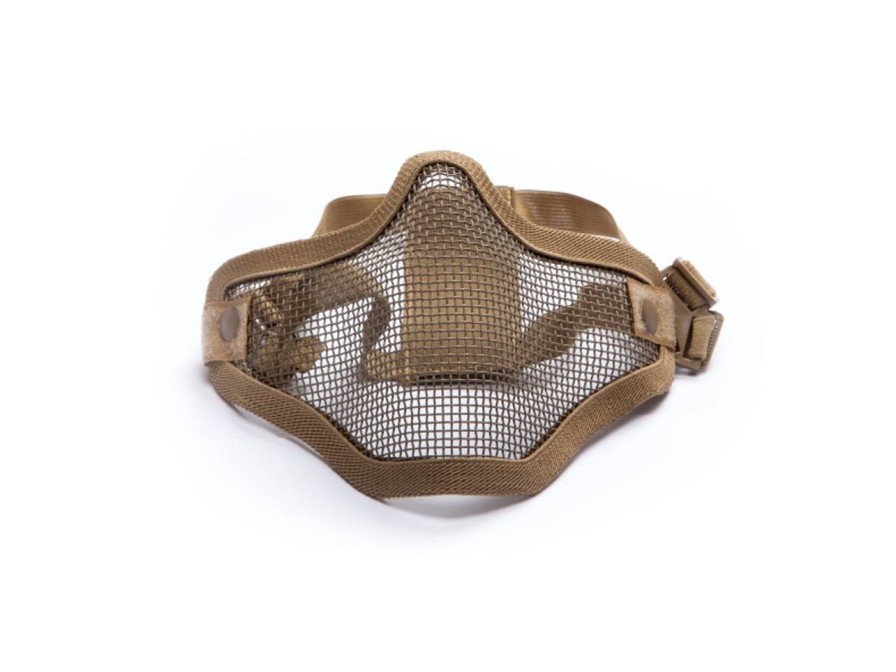 GAME-ON Softgun Masker | Mesh Maske Med Gitter - Tan