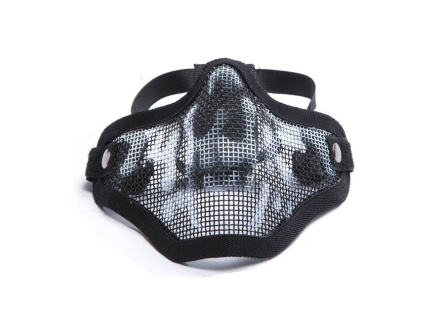 GAME-ON Softgun Masker | Mesh Maske Med Gitter - Skull