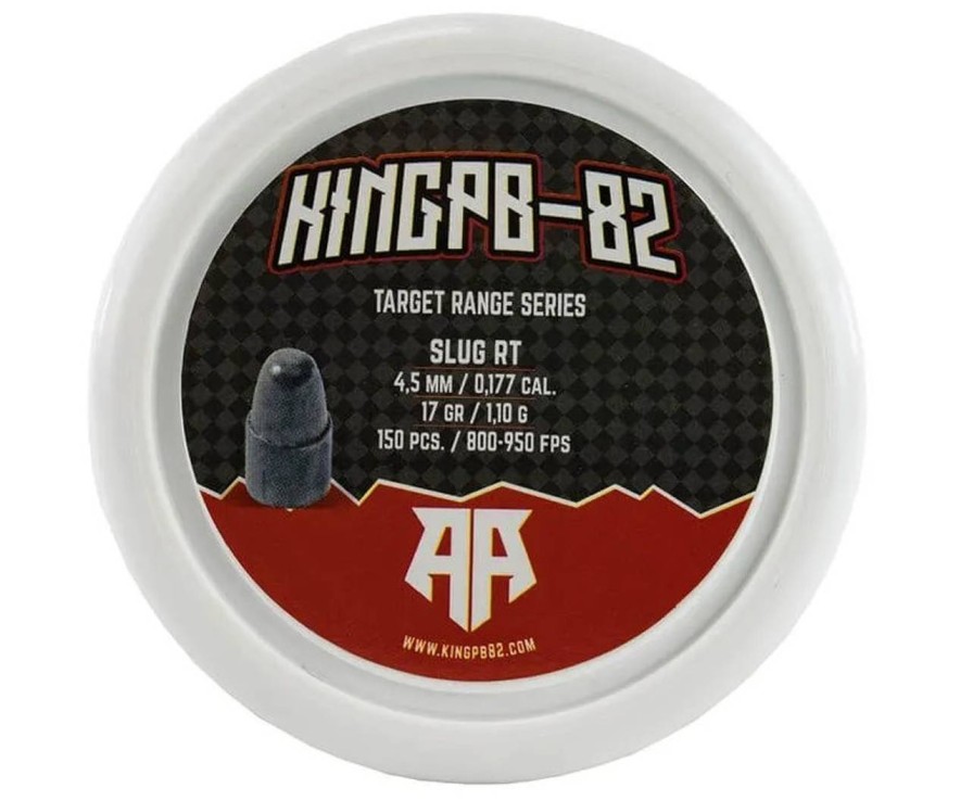 GAME-ON 4.5Mm&.177 & Pellets | Kingpb-82 Rt Target Slugs Til Luftvpen 4.5Mm - 17Gr - 150Stk