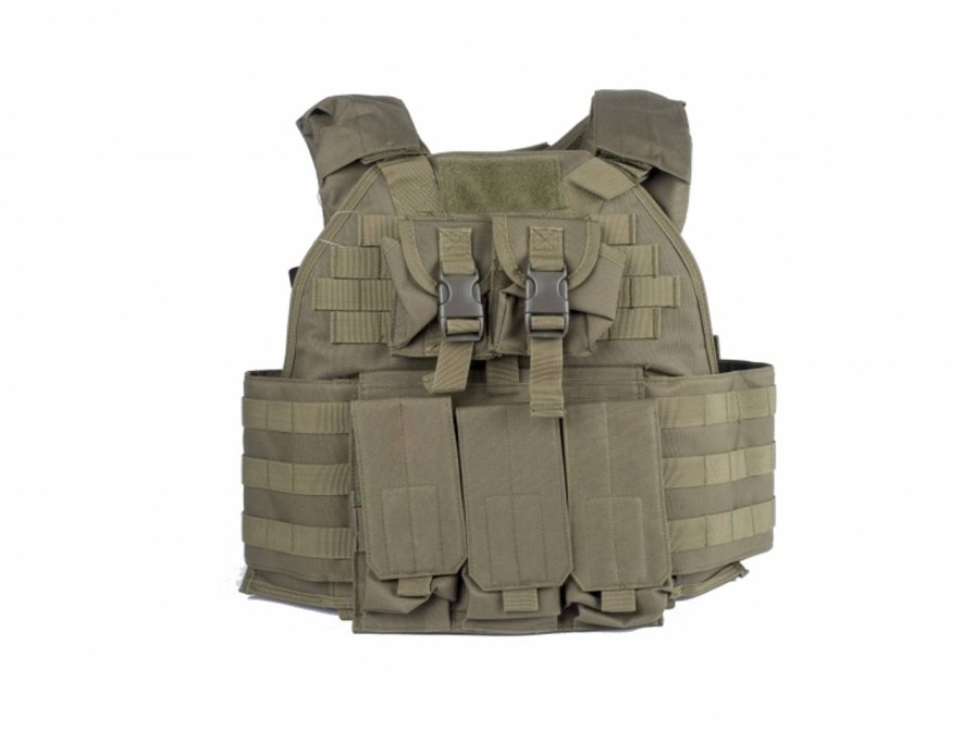 GAME-ON Vester | Gft - Plate Carrier Molle Vest - Olive