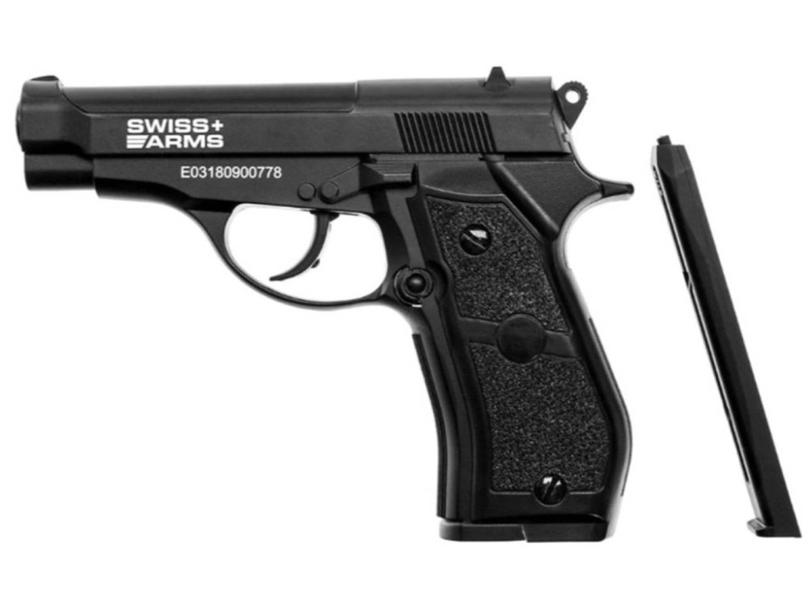 GAME-ON Uten Blowback | Swiss Arms - M84 Luftpistol Co2 Drevet - 4.5Mm Bb Full-Metall