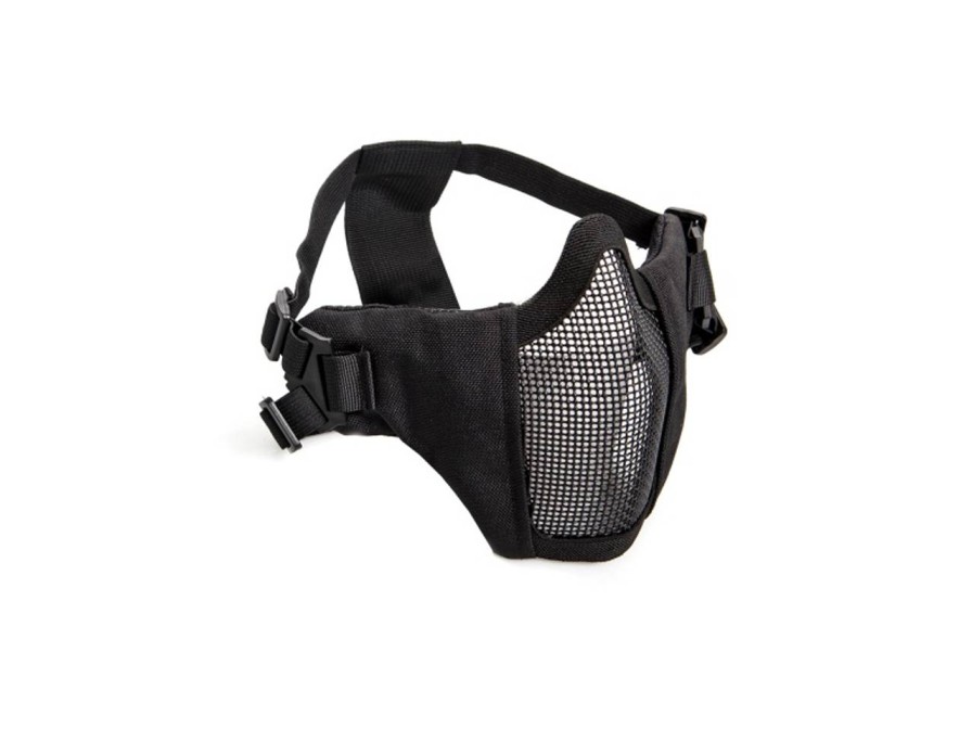 GAME-ON Softgun Masker | Mesh Maske Med Kinnpute - Sort