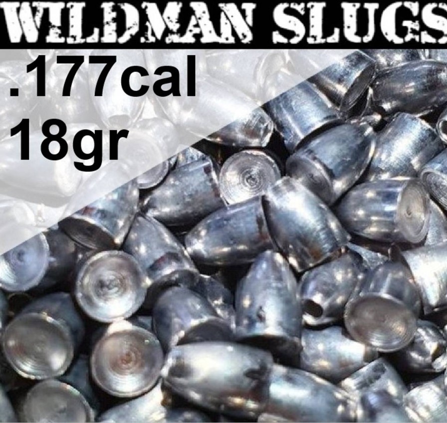 GAME-ON 4.5Mm&.177 & Pellets | Wildman Flat Base Slugs Til Luftvpen 4.5Mm(.177) - 18Gr 200Stk