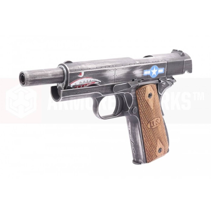 GAME-ON Gass Med Blowback | Aw Custom - 1911 Squadron Softgun Pistol Med Blowback