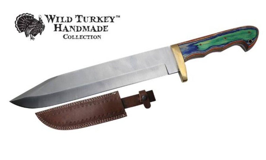 GAME-ON Jaktkniver | Wt - Hndlaget Western Style Bowie Kniv Med Lrslire