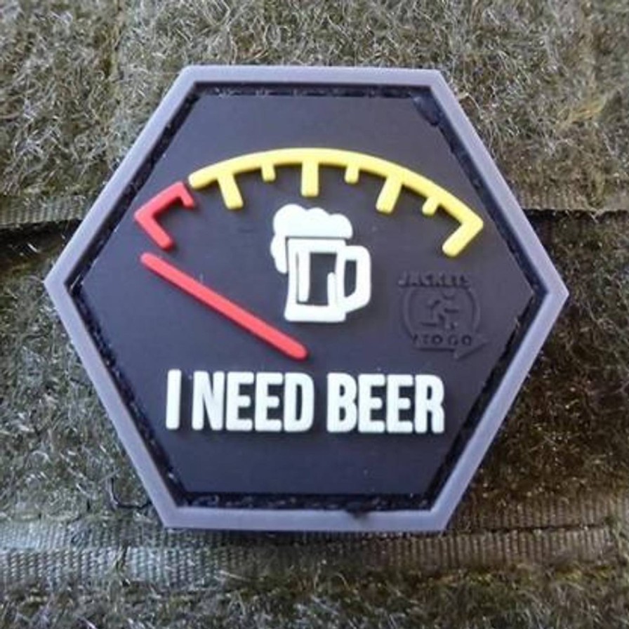 GAME-ON Patches | Patch - I Need Beer Rubber - Rd