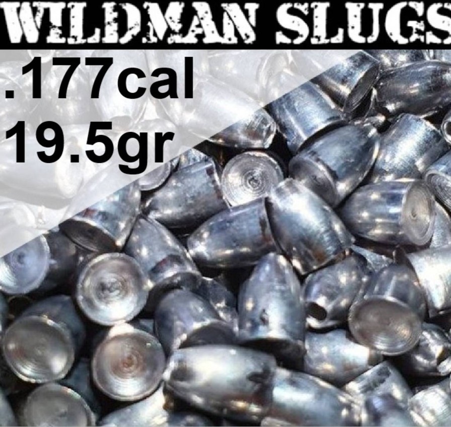 GAME-ON 4.5Mm&.177 & Pellets | Wildman Flat Base Slugs Til Luftvpen 4.5Mm (.177) - 19.5Gr 200S