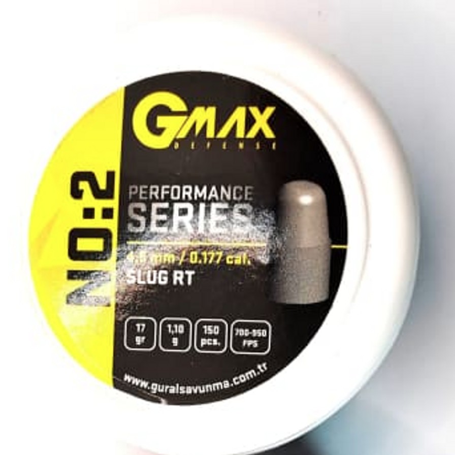 GAME-ON 4.5Mm&.177 & Pellets | Gmax No:2 Slugs Til Luftvpen 4.5Mm 17Gr - 150Stk