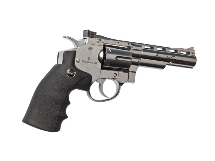 GAME-ON Revolvere | Dan Wesson 4 Co2 Drevet Softgun Revolver - Chrome