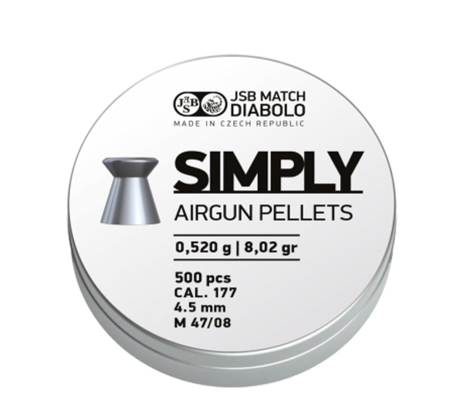 GAME-ON 4.5Mm&.177 & Pellets | Jsb Simply Pellets Til Luftvpen - 4.50Mm - 500Stk