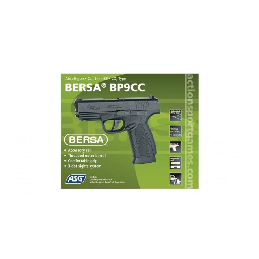 GAME-ON Gass Med Blowback | Bersa Bp9Cc Co2 Drevet Softgunpistol Med Blowback