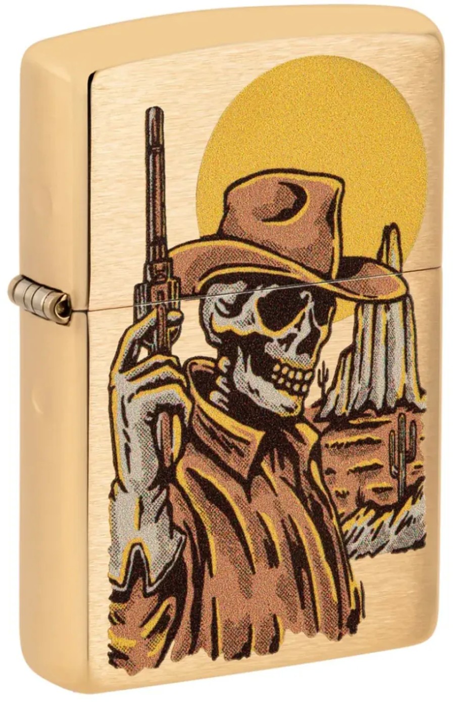 GAME-ON Zippo Lighters | Zippo - Wild West Skeleton Design - Lighter