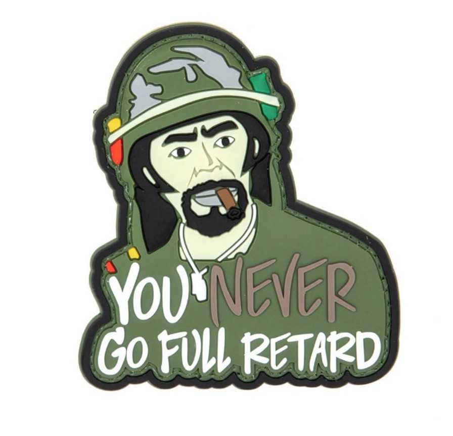 GAME-ON Patches | 3D Patch - Never Go Full Retard - Tropic Thunder Patch