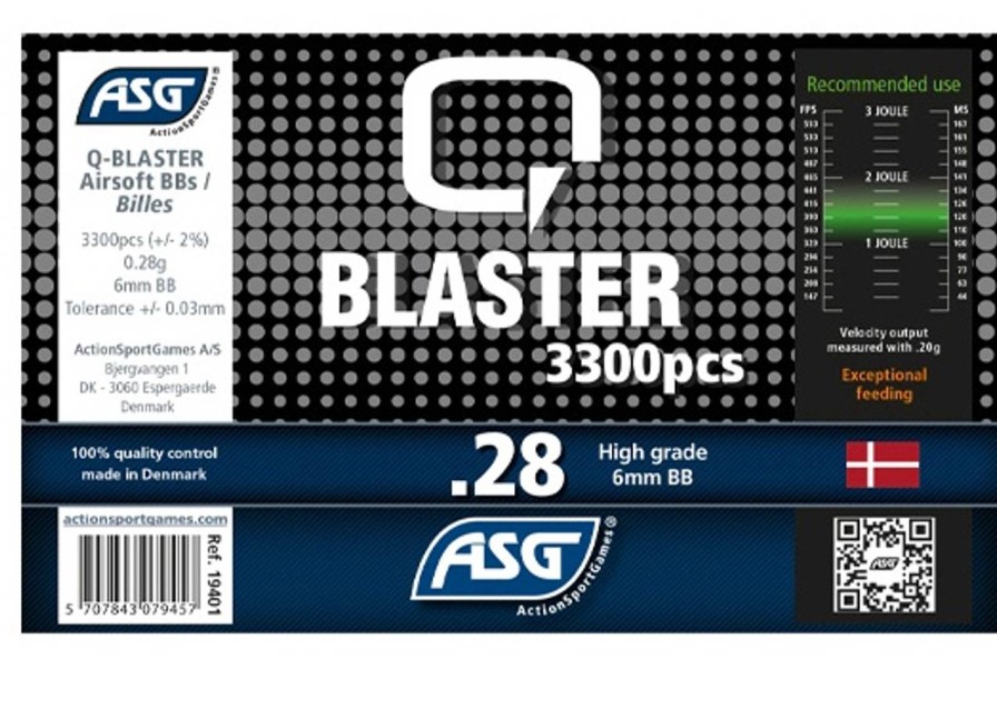 GAME-ON Bb Kuler | Q-Blaster Softgunkuler - 0.28G 3300Stk