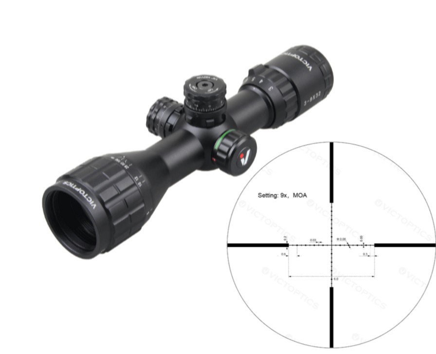 GAME-ON Kikkertsikte | Vector Optics C3 Kikkertsikte 3-9X32Mm Opplyst Mil-Dot Retikkel