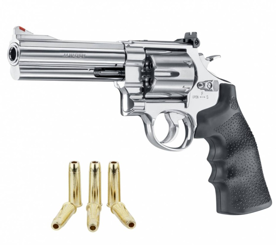 GAME-ON Revolvere | S&W - M29 5 Co2 Drevet - 4.5Mm Pellets Revolver - Stl