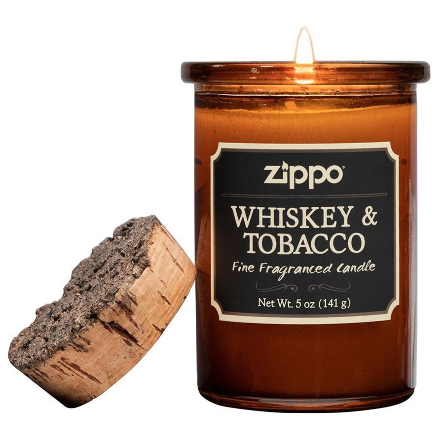 GAME-ON Godt Og Blandet | Zippo - Spirit Candle Duftlys - Whiskey & Tobacco