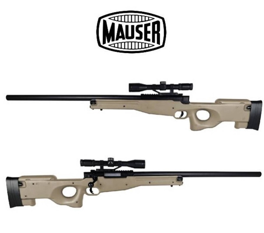 GAME-ON Softgun Snipers | Mauser Sr Fjrdrevet Softgun Sniper - Tan